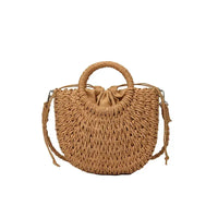 Straw Rattan Beach Handbag