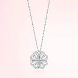 Love Magnetic Pendant Necklace Ladies Clover Necklace Heart Shaped Clover Necklace Lucky 4 In 1 Love Pendant Jewelry Gift