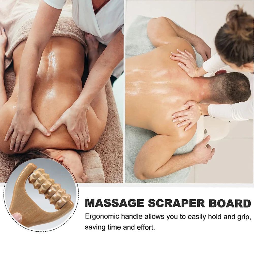 1Pcs Wooden Massage Rollers Neck Roller Massager Wooden Trigger Point Roller Massager Muscle Roller for Back face Waist Leg Arm