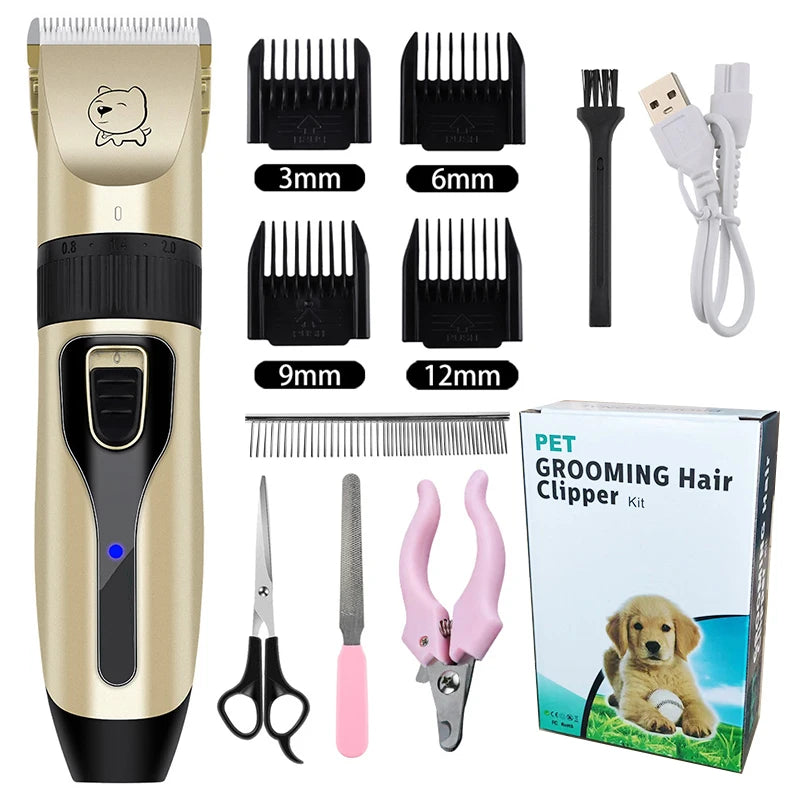 Electric Dog Clippers Professional Pet Hair Trimmer Dogs Grooming Hairdresser Hair Cutter Cat Hair Cutting Remover Machine Kit