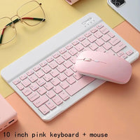 Spanish/English Bluetooth Keyboard 10 inch for iPad Air Pro Wireless Rechargeable Keyboard for Phone Tablet Laptop Universal