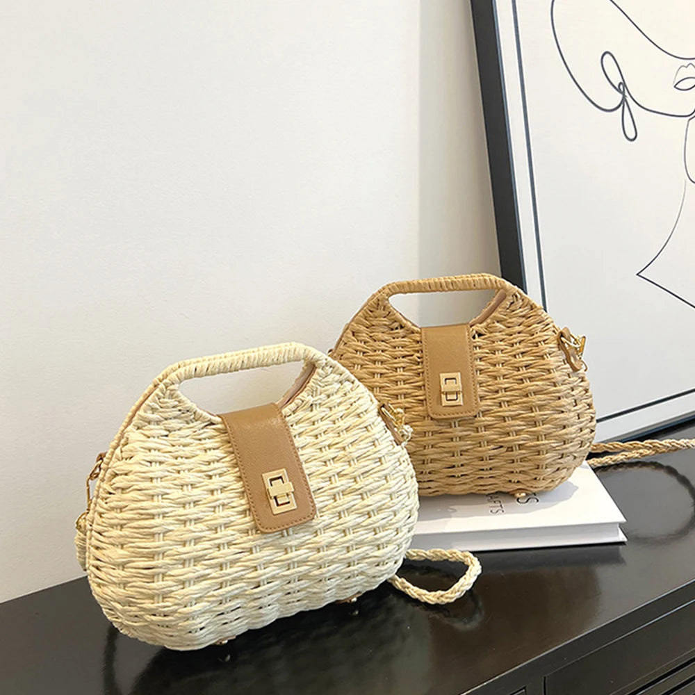 Wicker Rattan Summer Bag