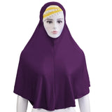 Muslim Women Instant Hijab Prayer Full Cover Chemo Cap One Piece Amira Scarf Shawls Veil Islamic Ramadan Khimar Turban Headwrap