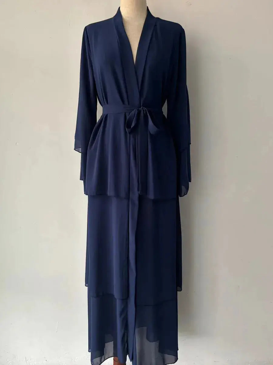 Vestidos Muslim women Chiffon Abaya Long Hijab Dress Kimono Cardigan Ramadan Modest Robe Kaftan Africains Femme Evening Dresses