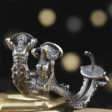 Silver-Plated Carved Flower Drop-Shaped Large Earrings Hypoallergenic Earrings for Women Retro Fashion Casual Party Jewelry