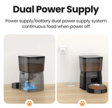 ROJECO 2L Automatic Feeder For Cats Smart Pet Fresh Food Dispenser With Stainless Steel Bowl Auto Cat Kibble Dispenser For Dogs