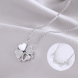 Love Magnetic Pendant Necklace Ladies Clover Necklace Heart Shaped Clover Necklace Lucky 4 In 1 Love Pendant Jewelry Gift