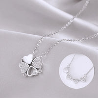 Love Magnetic Pendant Necklace Ladies Clover Necklace Heart Shaped Clover Necklace Lucky 4 In 1 Love Pendant Jewelry Gift