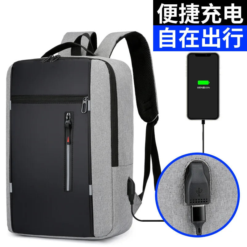 Backpack Men USB Charging Waterproof 15.6 Inch Laptop Casual Oxford Male Business Bag Mochila Computer Notebook Backpacks